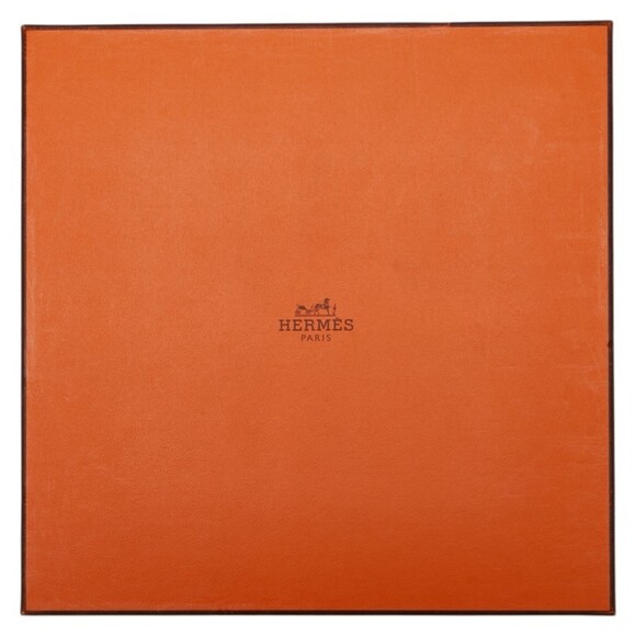 HERMES Authentic Orange Silk Scarf - Picture 6 of 6